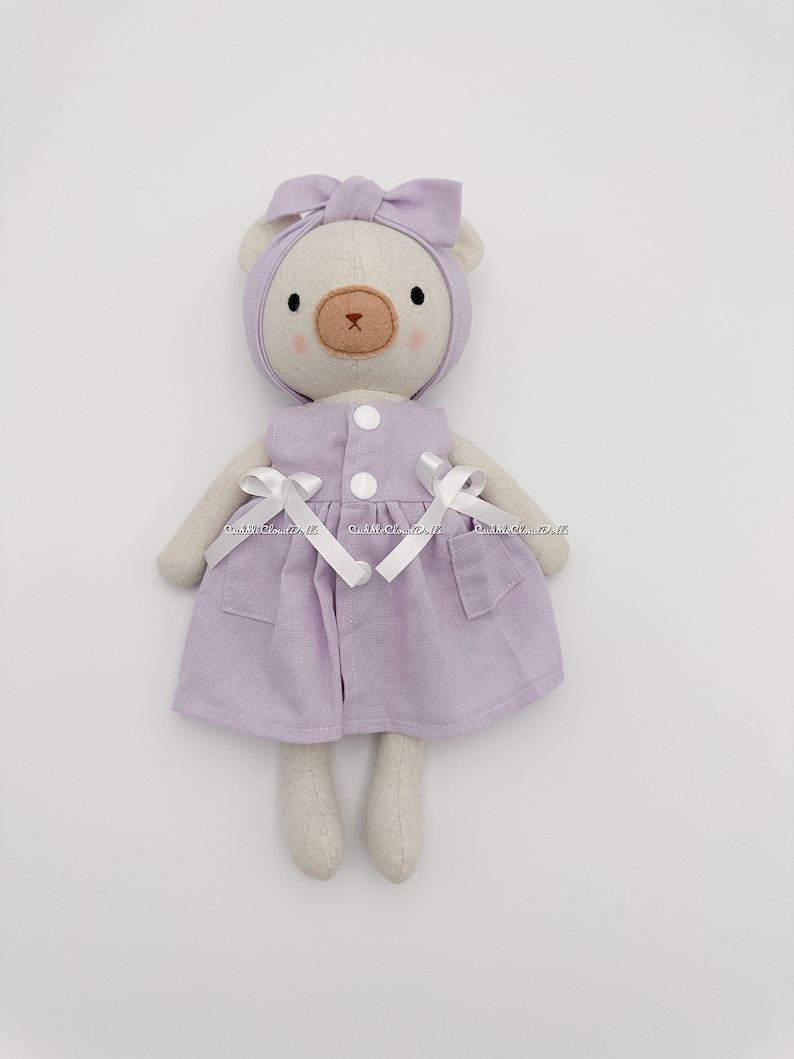 Handmade teddy bear toys First dolly for daughter Personally doll zdjęcie 1