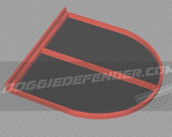 Doggie Defender - Red - Curved Design