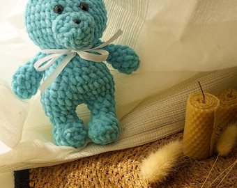 Handgemaakte gehaakte teddybeer | Eco-babyveilige knuffel
