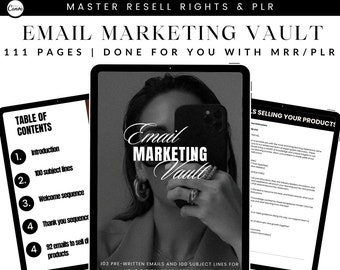 Email Marketing Vault 2024, Digital Marketing, MRR, Digital Marketing, Faceless Marketing, DFY, plr,