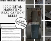 100 Digital Marketing Reels with Captions: Canva Templates (MRR & PLR)