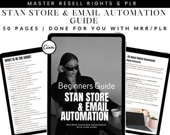 Guide d'automatisation des magasins et des e-mails Stan 2024, marketing numérique, MRR, marketing numérique, marketing sans visage, DFY, plr,