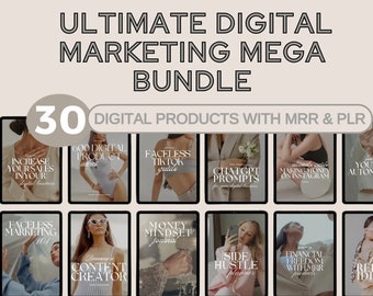 30 Digital Marketing Guides Bundle: MRR & PLR (Instant Download)