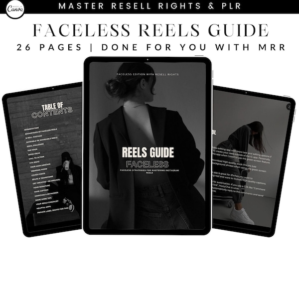 NEW 2024 Faceless Reels Guide 2024, Digital Marketing, MRR, Digital Marketing Course, Digital Marketing, Faceless Marketing, DFY, plr,