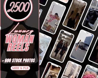 2500 Luxury Woman Faceless Aesthetic Reels, Instagram Reels, Faceless Digital Marketing Videos, Master Resell Rights, MRR/PLR, Canva