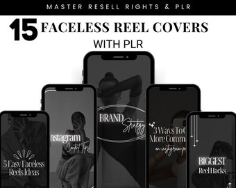 15 Faceless Reels Covers With Private Resell Rights, Done For You, Instagram & tik tok, Resell As Your Own, PLR