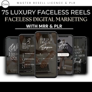 75 Luxury Faceless Marketing Reels with Resell Rights
