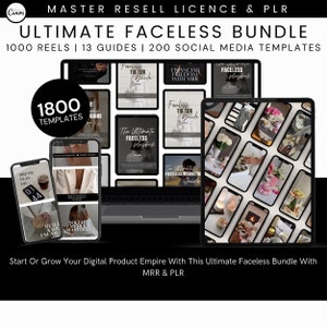 Faceless Digital Marketing Bundle with Master Resell Rights, Done For You Content For Faceless Instagram & tik tok, Resell As Your Own, PLR