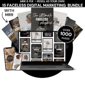 15 Faceless Digital Marketing MRR Products, Digital Marketing, Woman Digital Marketing, Faceless Marketing, DFY, Master Resell Rights