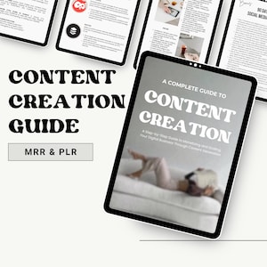 Complete Guide to Content Creation MRR eBook Done for You Digital Product Editable Canva Unique PLR Ebook Social media Ideas Creator Roadmap