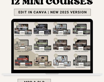Minicursusbundel digitale marketing: MRR PLR Canva-sjablonen