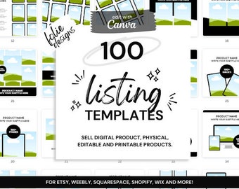 Etsy Listing Mockup Templates: 100+ Digital Product Displays (Digital Download)