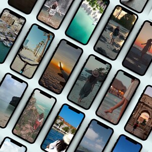 May include: A collage of images showcasing various scenic landscapes and travel destinations. The images feature beaches, mountains, cities, and natural wonders. Each image is displayed in a square format, creating a visually appealing and diverse collection.