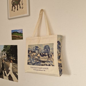 Ästhetische Van Gogh Tote bag Kunst Jutebeutel mit Reißverschluss