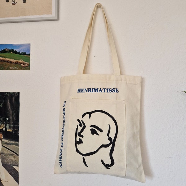 Aesthetic Tote Bag Kunst Matisse Jutebeutel mit Reißverschluss