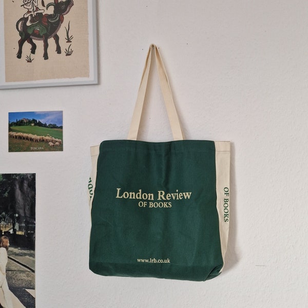 Stylische Buchladen Tote bag, ästhetischer Jutebeutel mit Reißverschluss und Innentasche