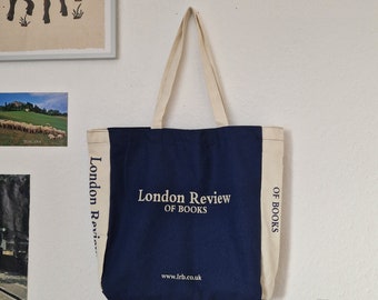 Stylische London Tote bag, ästhetischer Jutebeutel mit Reißverschluss und Innentasche