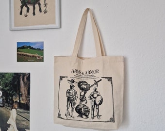 Canvas Tote bag history, ästhetischer Jutebeutel mit Innentasche