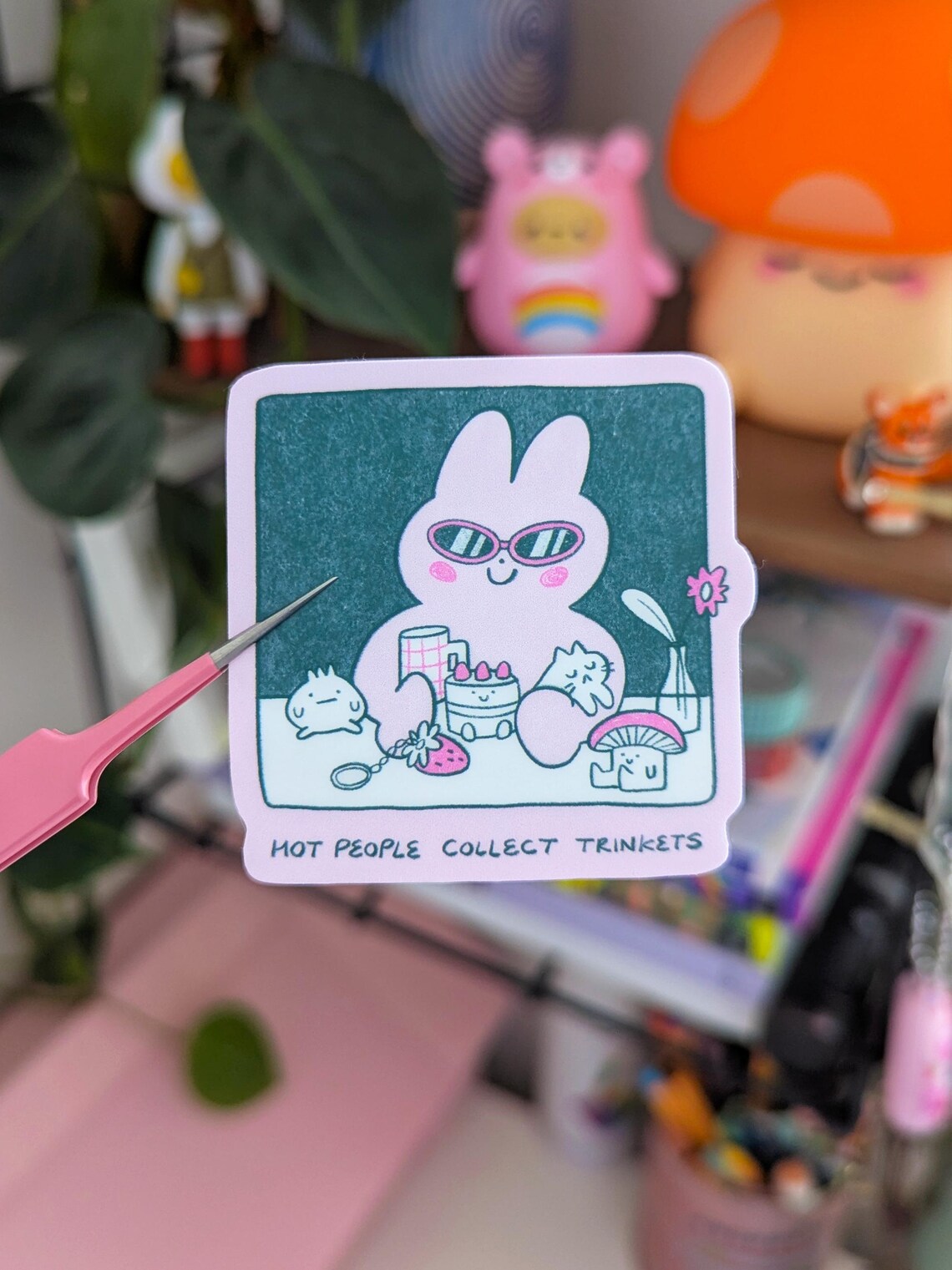 Hot People Collect Trinkets Sticker - Cute Sticker, Vinyl Sticker ...
