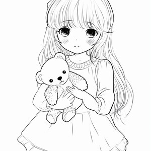 30 Easy Coloring Doll Pages for Kids, Preschoolers, Cute Girl Dolls ...