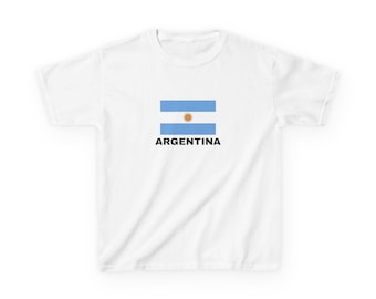 Coupe du monde 2026 en Argentine T-shirts bébé T-shirt bébé football argentin pour elle | -shirt maillot de football Argentine | T-shirts bébé drapeau de l'Argentine pour elle