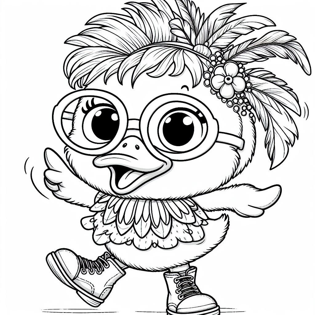 Cute Funny Ducks Coloring Pages for Kids and Adults - Etsy