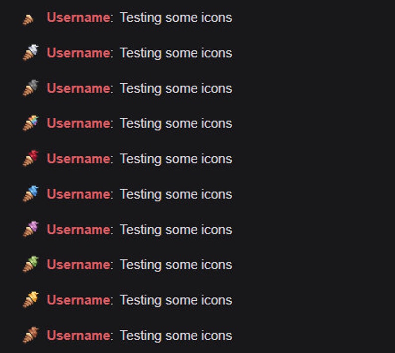 Testing User Names Pixel Art | Twitch Badges Ice-cream Set - Etsy