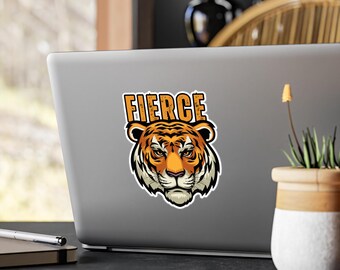 Wilder Tiger Vinyl Aufkleber, Laptop Aufkleber