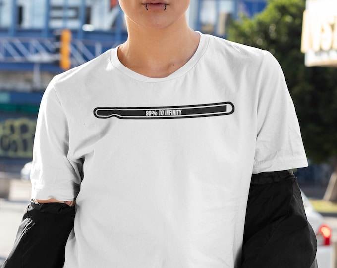 Featured listing image: UPTAG 99% to Infinity Mindset Tee, Silhouette T-Shirt, Breakthrough Design