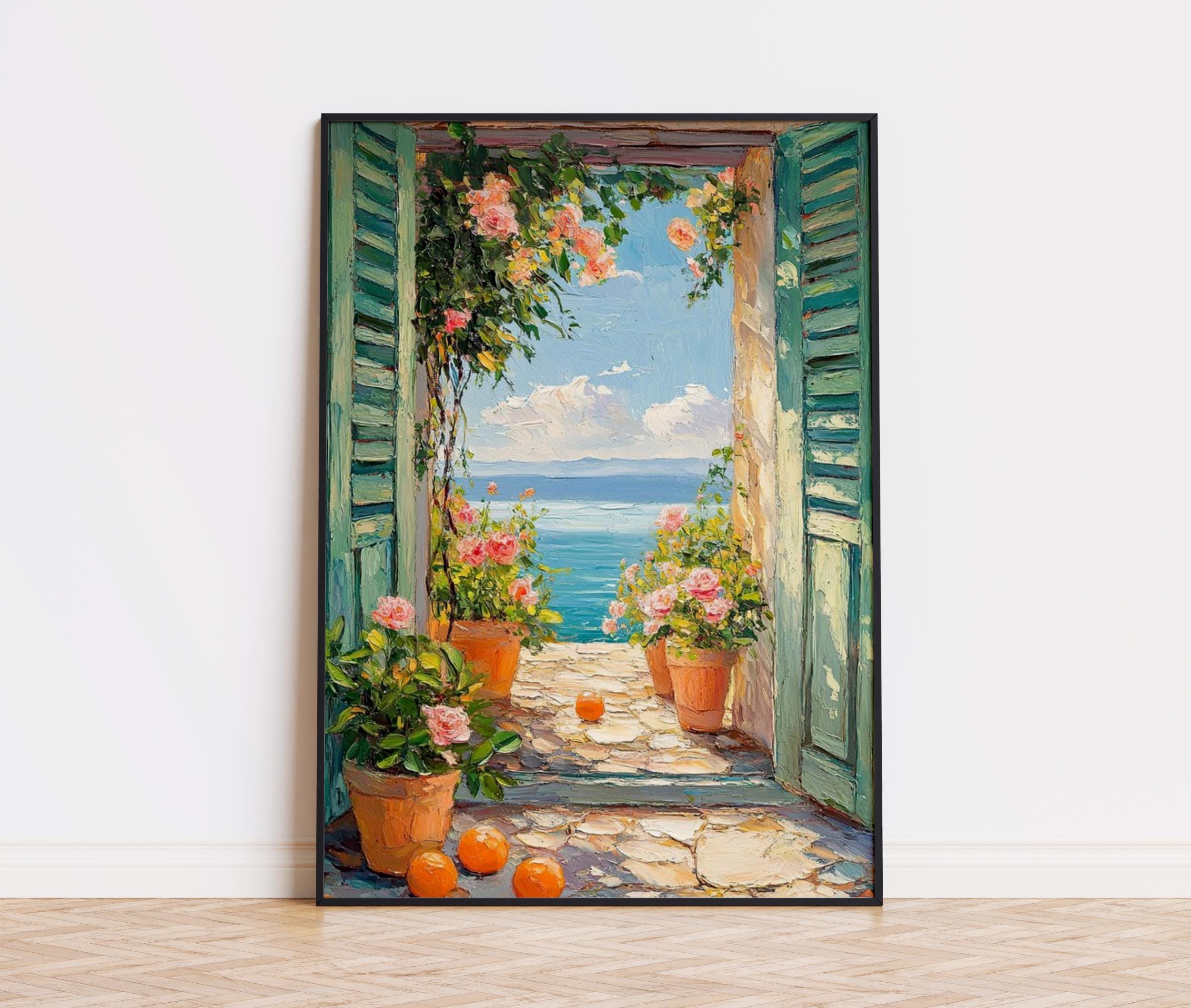 Henri Matisse Open Window Poster - Modern Fauvism Art Print - Coastal Orange Tree View - Matisse Wall Art