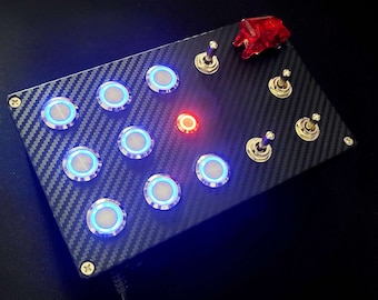 Caja de botones / Buttonbox USB, para simulación espacial / carreras