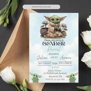 Star Wars Baby Shower Invitation – Gender Reveal, DIGITAL FILE