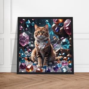 Premium matpapier houten ingelijste poster, ingelijste poster | Botanisch huisdecor, rustieke muurkunst voor woonkamer, slaapkamer, cadeau voor haar, cadeau