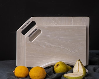 Engraved Cheese Board Set: Personalized Marble Kitchen Board