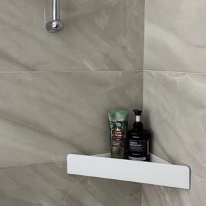 Minimalist Wall-Mounted Stylish & Waterproof Bathroom Storage Solution, Corner Stone Shelf, Corner Floating Shelves Set for Bathroom
