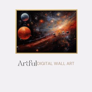 Space wall art Printable Planets Wall Decor Digital print Bedroom Wall Art Printable Celestial Art Living room Cosmic Digital Wall Decor