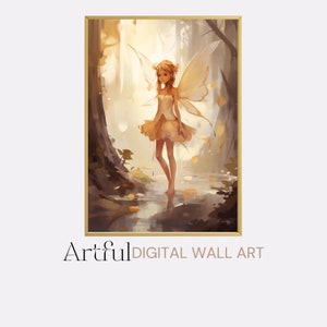 Fairy Digital Art Printable Fantasy Wall Art Digital Kids room Wall decor Fairy motif Wall Art Digital Nursery Fairy Art Printable gift Deco