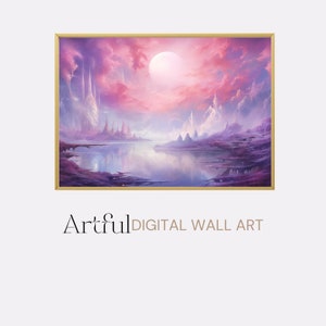 Digital Fantasy Wall Art Printable Fairy Tale Style Wall Decor Mystical Digital print Fantasy Landscape Printable Art Kids Room Digital Art