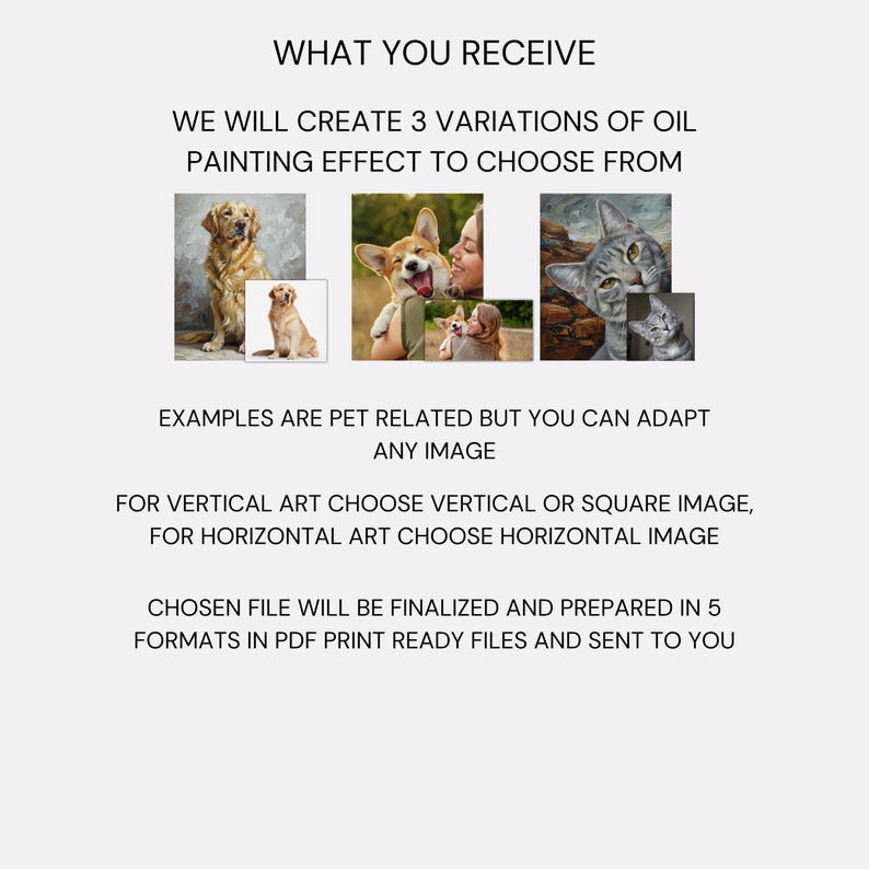 Custom Pet Portrait, Personalized Dog Wall Art Printable, AI Oil ...