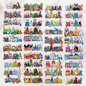 40+ Cartoon Mama Png Bundle, Princess Mama Png, Superhero Mama png, Dis-ney Mama Png, Dis-ney Mom Png, Mouse And Friend Mama Png, Mam Bundle