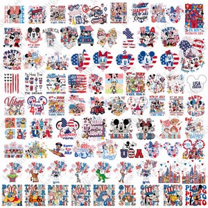 140+ PNG SVG Cartoon Czwarty Lipca Png Bundle, 4 Lipca Png, Dzień Niepodległości Png, Disney Cartoon Png, Mysz I Przyjaciel 4 Lipca Png