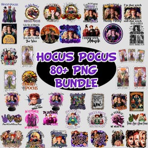 Plus de 80 ensembles PNG Hocuss Pocu-s, Halloween Png, Sandersonn Sisters Png, Hocuss Pocu-s Halloween, Bad Witches Png, Bundle sublimation Halloween