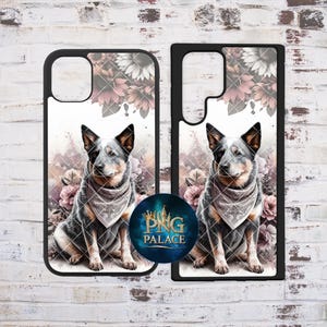 Heeler Phone Case Sublimation Phone Case Design Dog Flowers PNG Digital Download