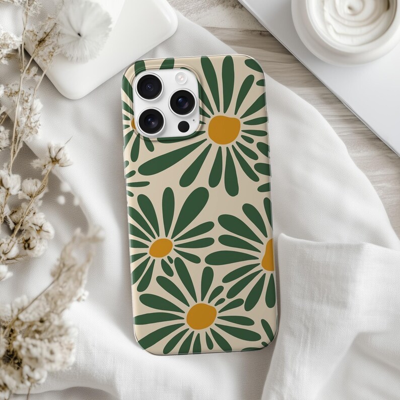 BOHO Phone Case Aesthetic FLOWER Phone Case RETRO iPhone Cover | Handyhülle | Coque iPhone 15 Pro Max, 14 Plus, 13, 12, 11, Samsung S24, S23