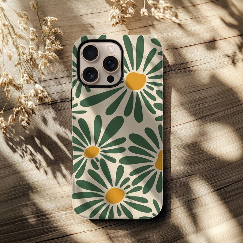 BOHO Phone Case Aesthetic FLOWER Phone Case RETRO iPhone Cover | Handyhülle | Coque iPhone 15 Pro Max, 14 Plus, 13, 12, 11, Samsung S24, S23