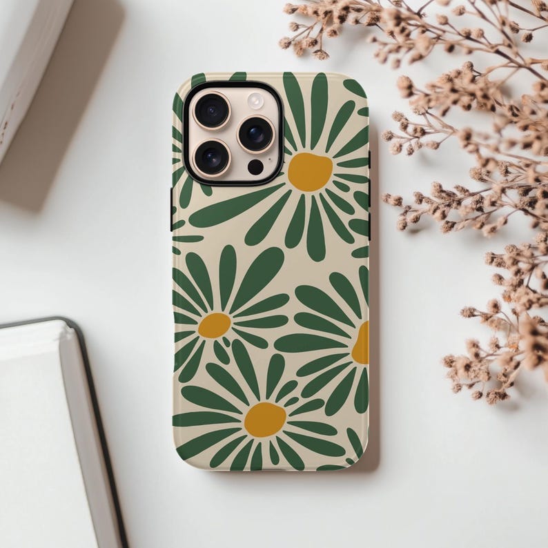 BOHO Phone Case Aesthetic FLOWER Phone Case RETRO iPhone Cover | Handyhülle | Coque iPhone 15 Pro Max, 14 Plus, 13, 12, 11, Samsung S24, S23