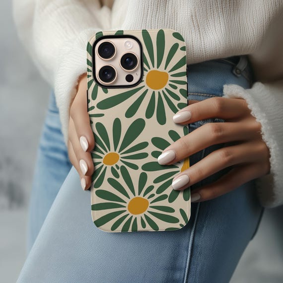 FLOWER Phone Case Daisy Phone Cover | Handyhülle | Coque iPhone 15 Pro Max, 14 Plus, 13, 12, 11, Samsung S24, S23