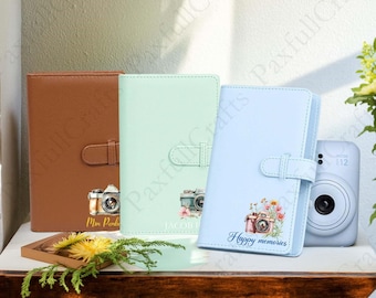 Personalized Solid Color Polaroid Album, 3-Inch Polaroid Photo Storage, Custom Polaroid Album, Personalized Wedding Album, Gift