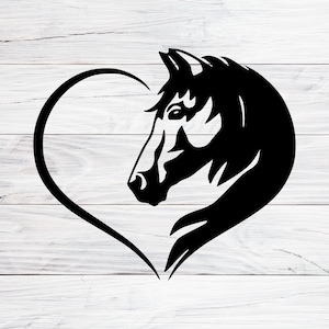 Horse Heart Svg, Horse Svg, I love Horses Svg, Beautiful Horse Svg, Horse Head Svg, Horse Silhouette For Cricut, Svg, Png, Jpg