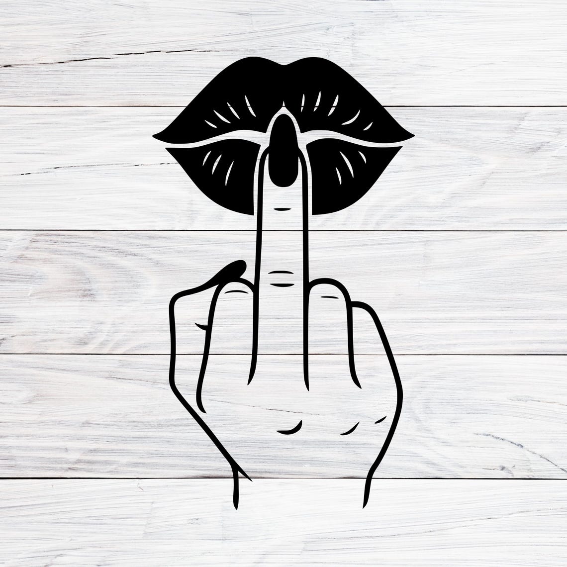 Middle Finger Lips SVG, PNG, JPG, Girl Power Clipart, Digital Download ...